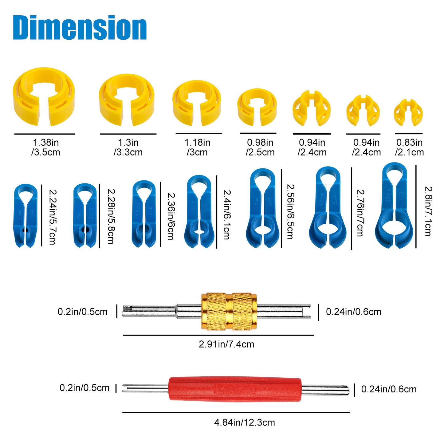 AC Disconnect Fuel Line Disconnect Tool Set Car Removal Tool Kit 16pcs  w/ Box