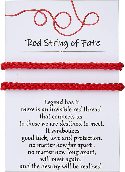 Red String of Fate Matching Bracelets Valentines Day Gifts for Him Boyfriend