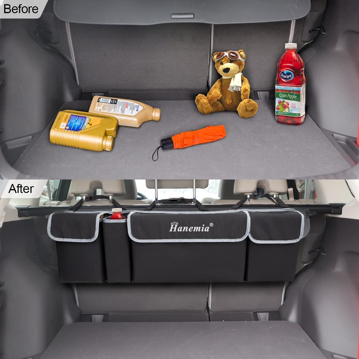 Car Trunk Organizer and Storage, Backseat Hanging Organizer for SUV, Truck, MPV Car Interior Accessories for Men and Women