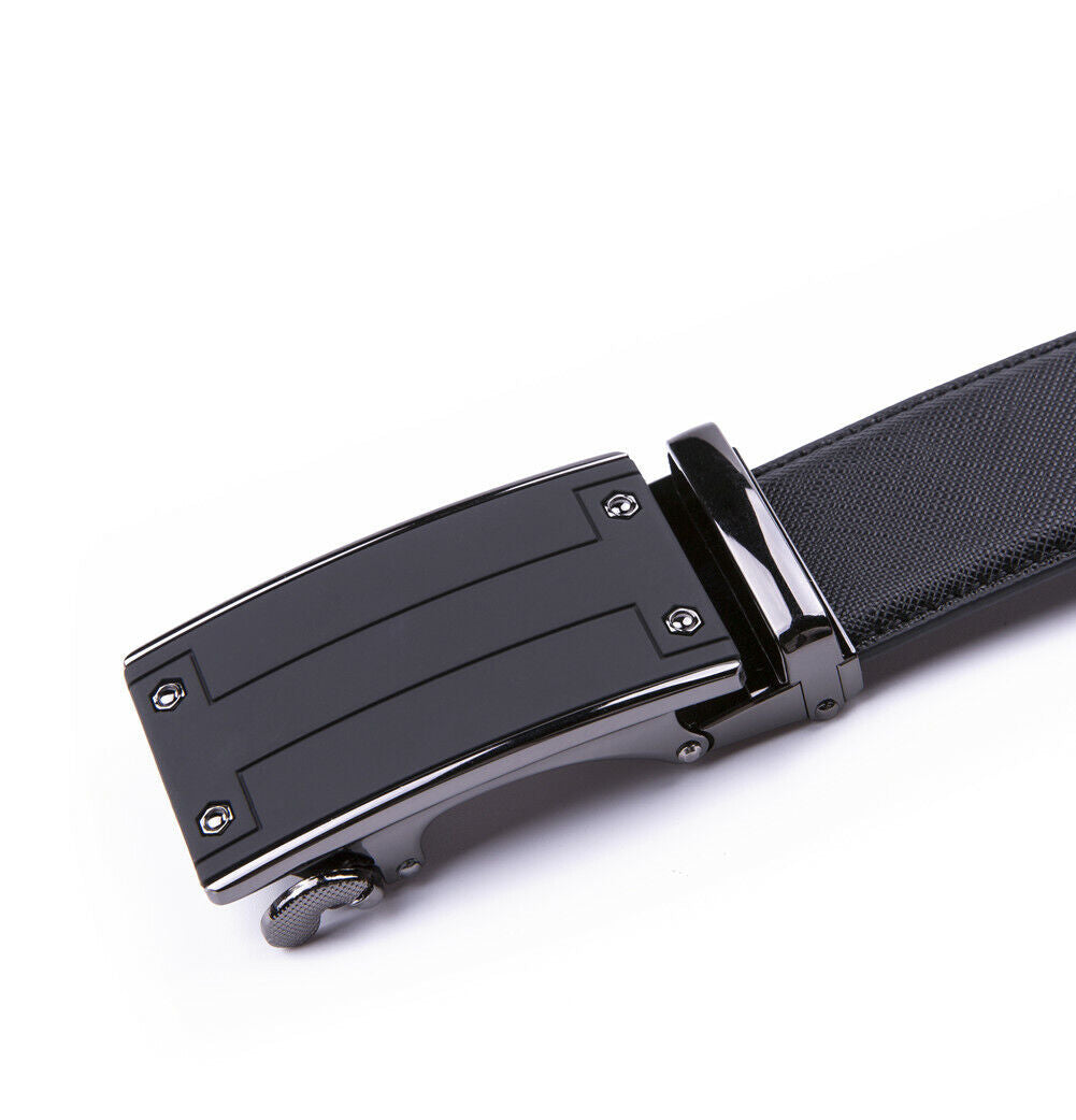  Automatic Buckle Men'S Belt Leather Ratchet Belts 1.37Inch Width