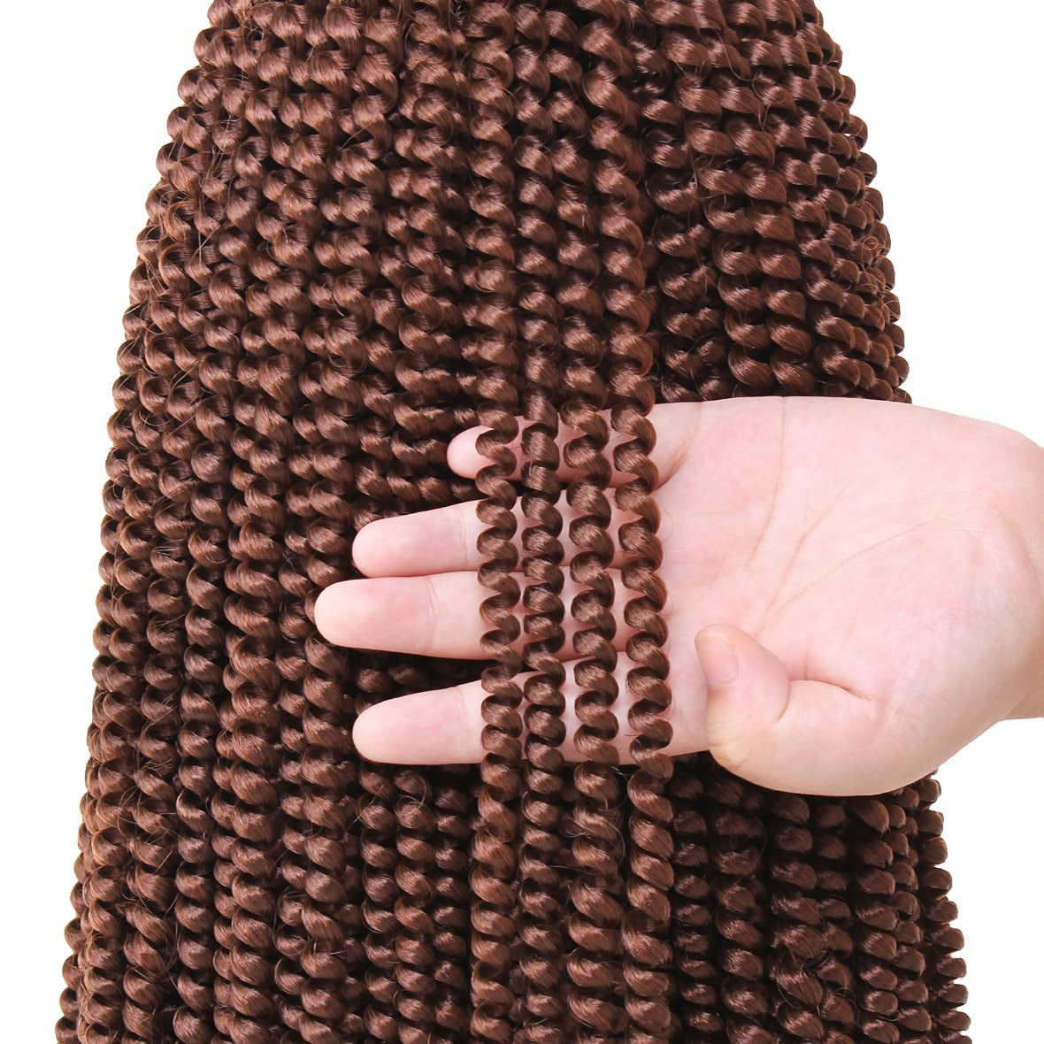 12 Inch Honey Brown Spring Twist Crochet Braids Hair 