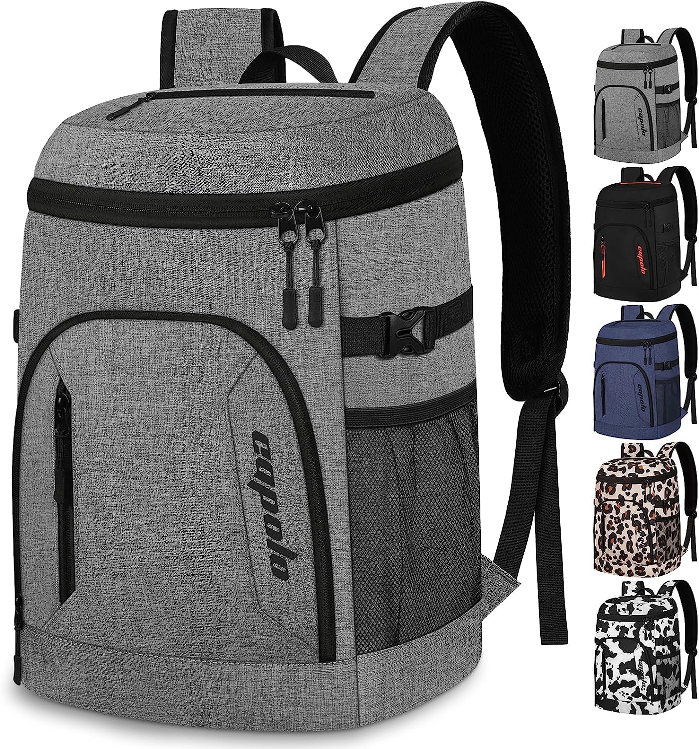 Insulated Backpack Cooler Gray