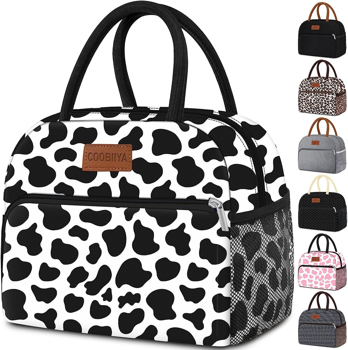 Cow Print Insulated  Lunch Box for Women Adult Men