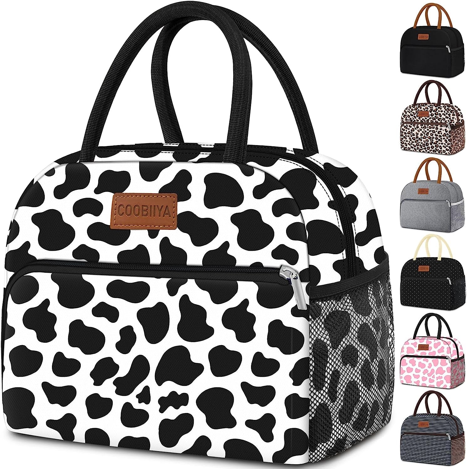 Cow Print Insulated  Lunch Box for Women Adult Men