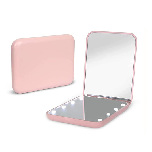 LED lighted Pocket Mirror, 1X/3X Magnification