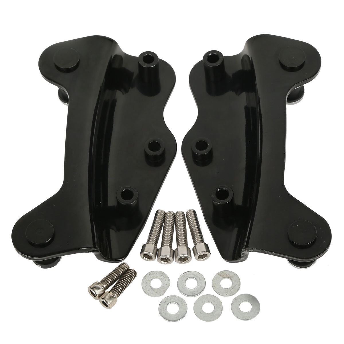 Black 4 Point Docking Hardware Kits for Harley Street Glide Road King 2009-2013