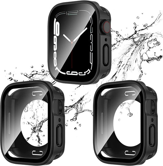 2 in 1 Waterproof Case for Apple Watch Series SE SE2 6 5 4 44mm 2Pack
